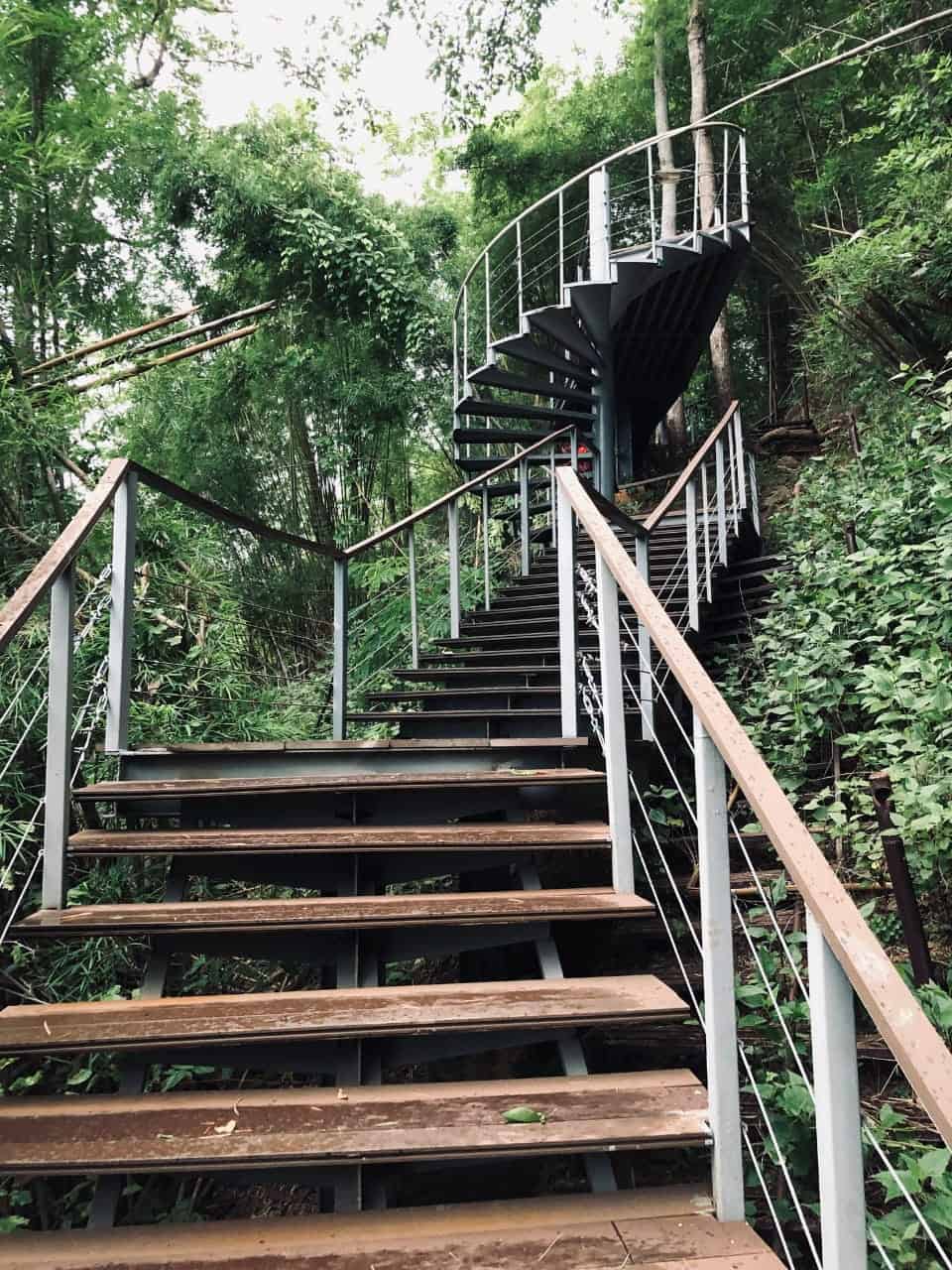 ทางเดินบันไดขึ้นวนอุทยานภูบ่อบิด จ.เลย